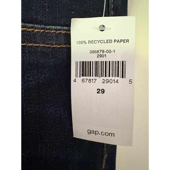 NWT Gap Women’s Distressed Favorite Jeggings, Dark Indigo Wash, Sz 29 Regular - Picture 4 of 8